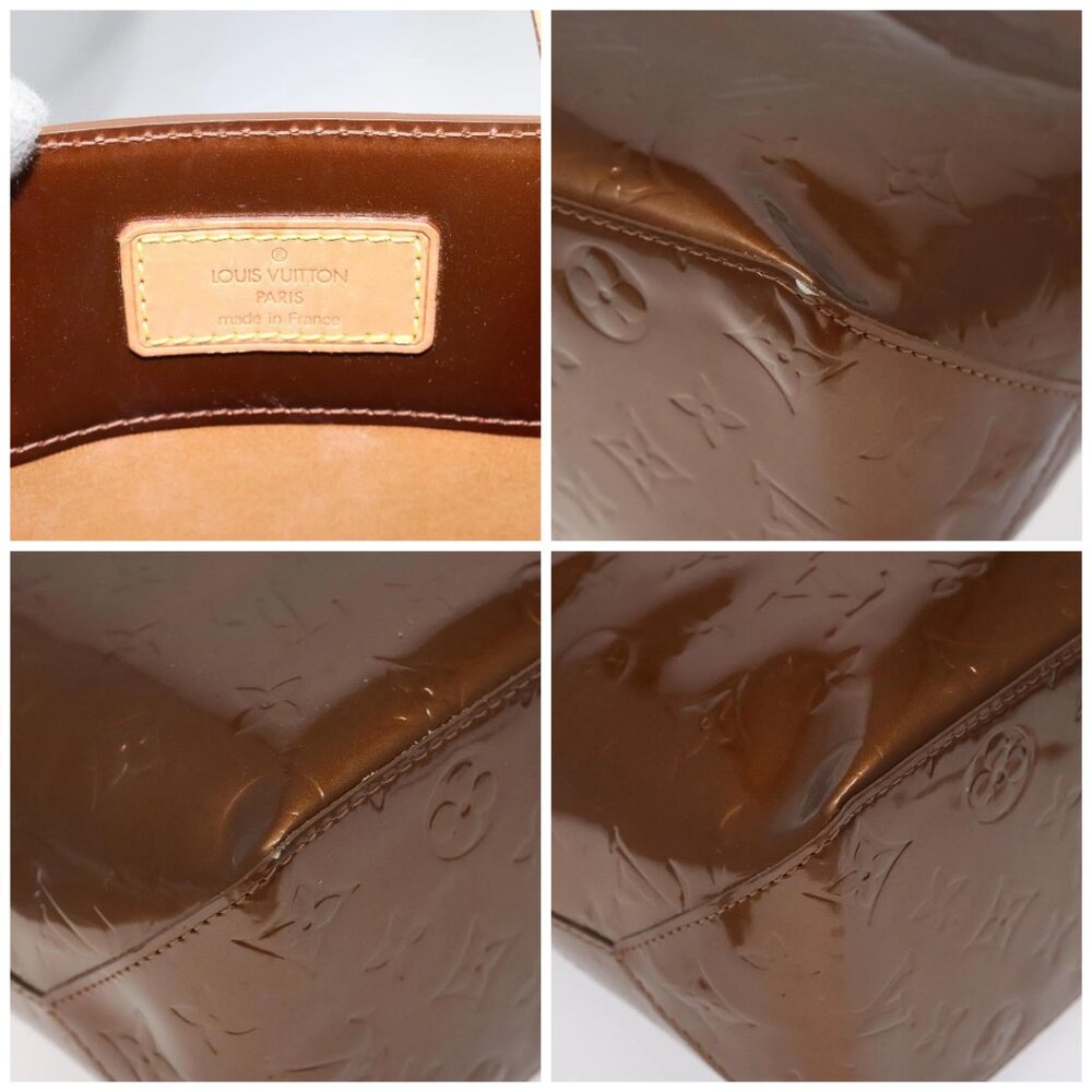 LOUIS VUITTON Monogram Vernis Reade MM Hand Bag Bronze - Picture 12 of 15